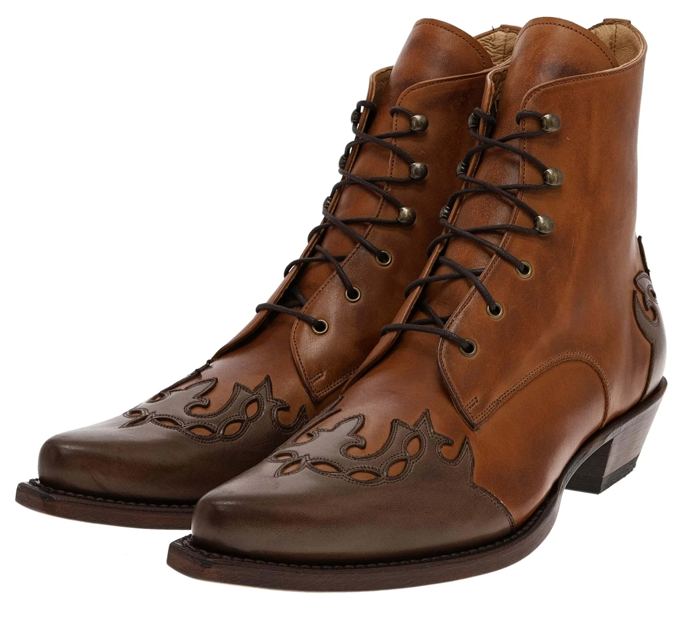 CARMEN Damen Braun Schnürstiefelette 2 CARMEN Damen Braun Schnürstiefelette – Bild 2