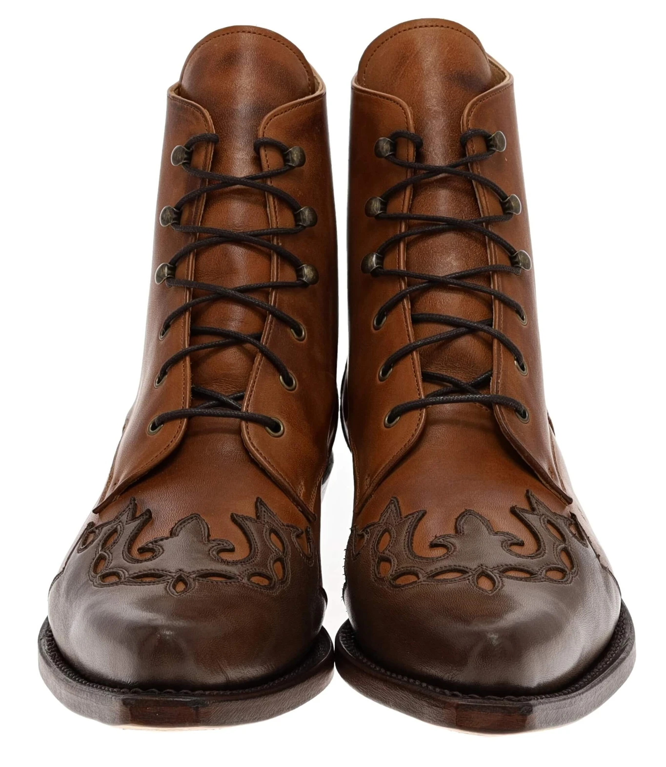 CARMEN Damen Braun Schnürstiefelette 3 CARMEN Damen Braun Schnürstiefelette – Bild 3