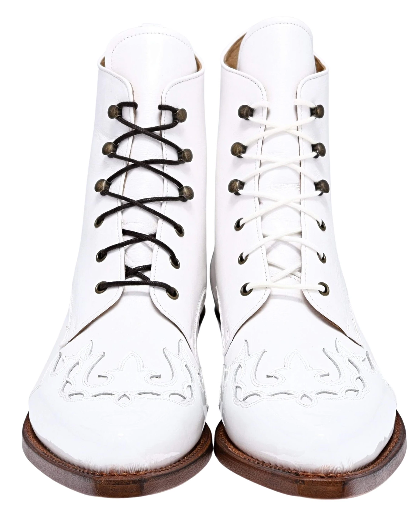 CARMEN Damen Weiß Westernstiefelette 3 CARMEN Damen Weiß Westernstiefelette – Bild 3