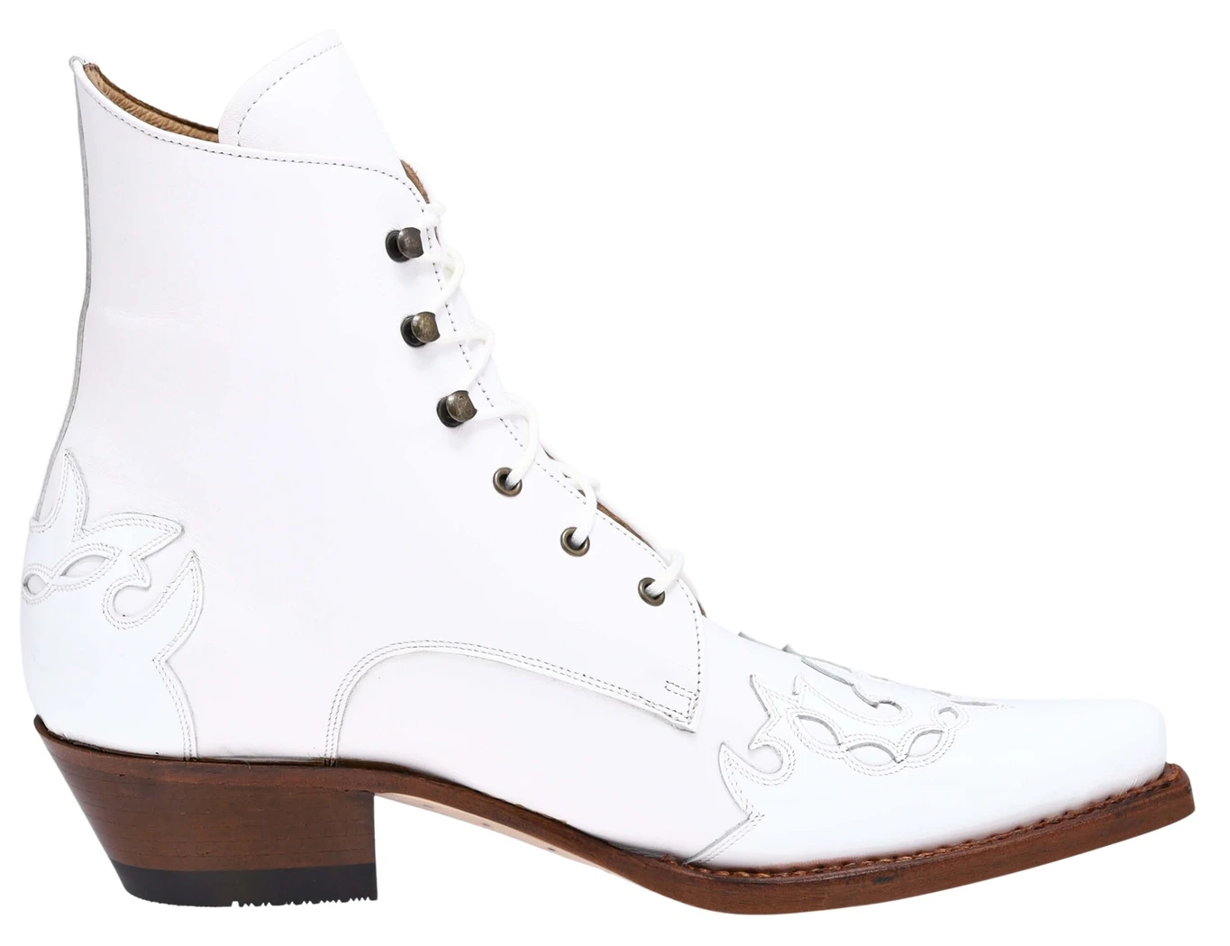 CARMEN Damen Weiß Westernstiefelette 6 CARMEN Damen Weiß Westernstiefelette – Bild 6