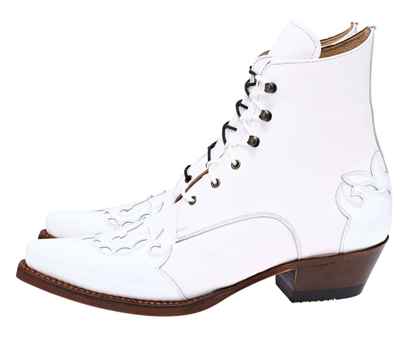 CARMEN Damen Weiß Westernstiefelette 7 CARMEN Damen Weiß Westernstiefelette – Bild 7