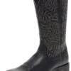 Ariat ROUND UP REMUDA Damen Schwarz Westernreitstiefel