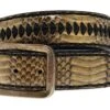 1018 Exotic Beige Ledergürtel - Cobra