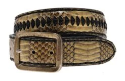 1018 Exotic Beige Ledergürtel - Cobra